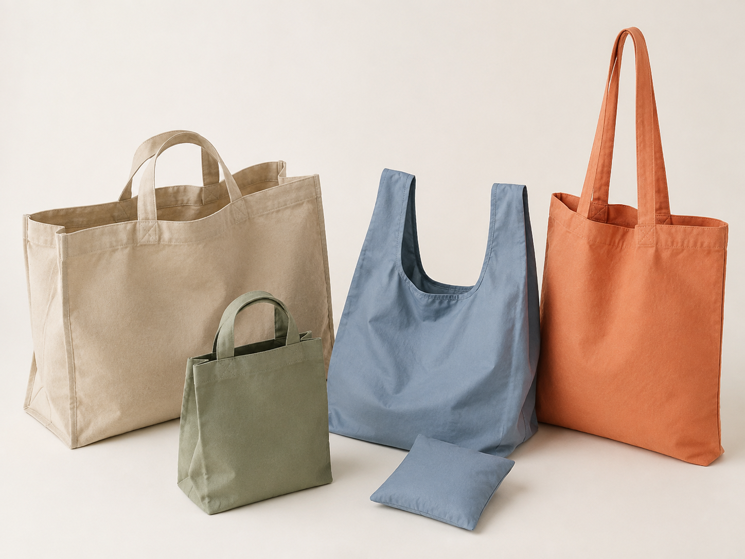 Simple grocery and foldable bags